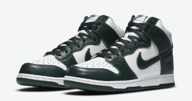 Pánské bílé a zelené tenisky Nike Dunk High SP White/Pro Green CZ8149-100 kožené a vysoké kotníkové boty a obuv Nike