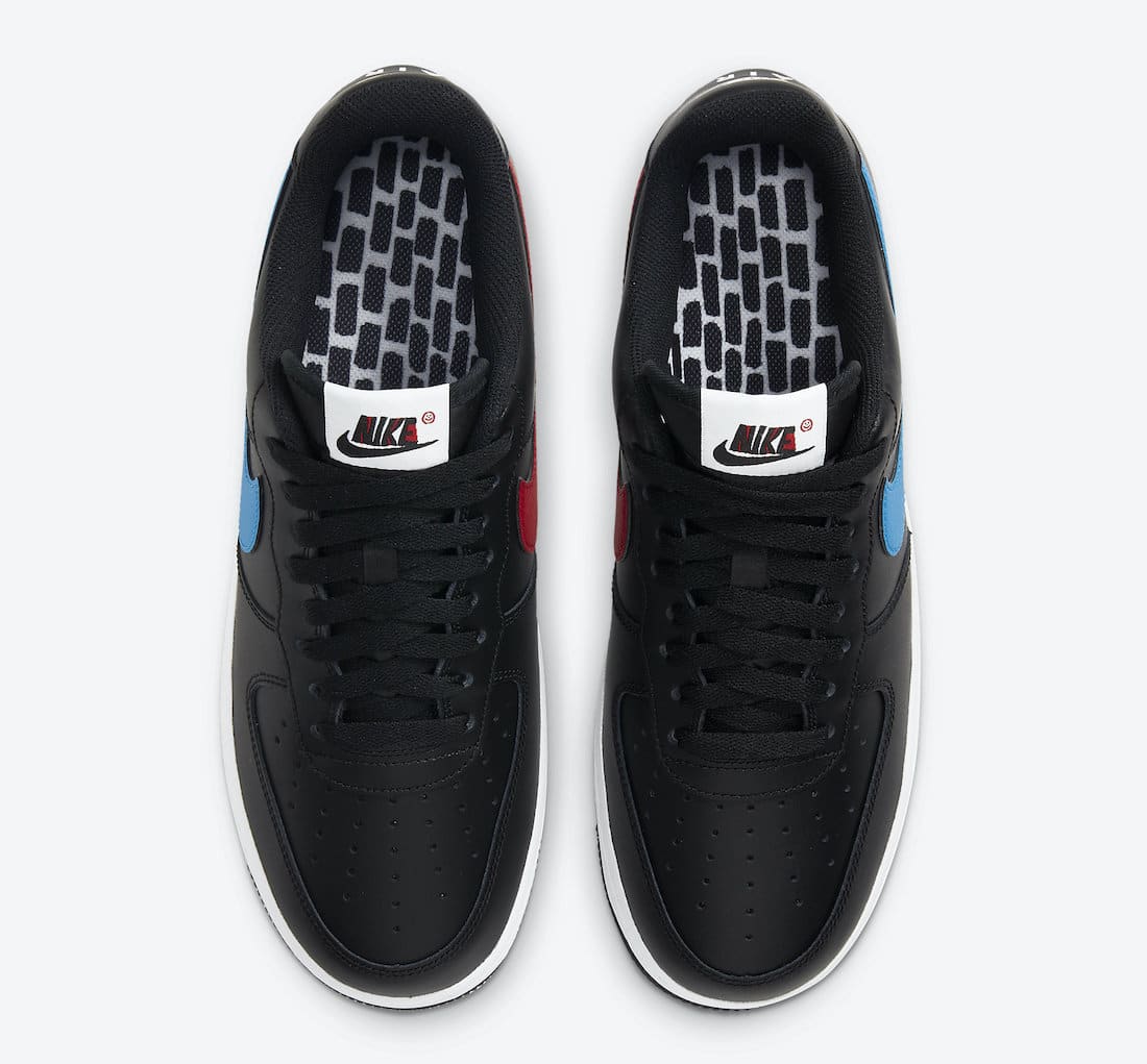 Pánské černé tenisky Nike Air Force 1 Low Black/University Red-Photo Blue-Black CT2816-001 kožené nízké boty a obuv Nike AF1