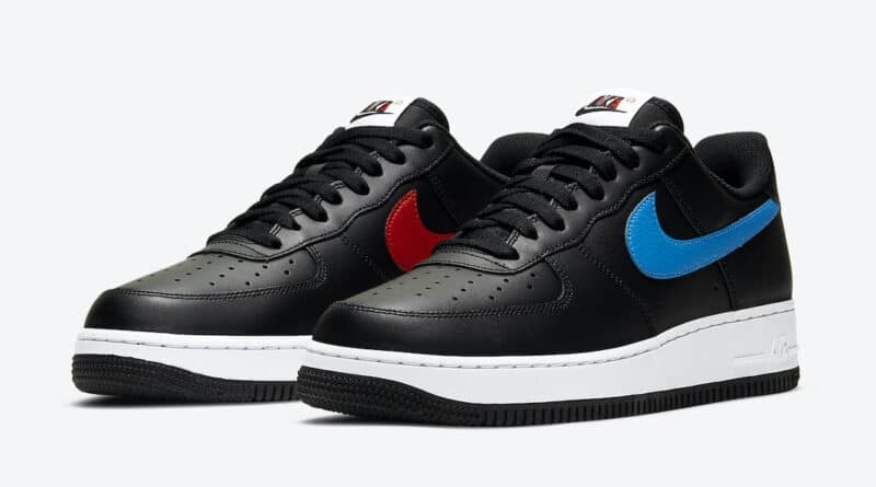 Pánské černé tenisky Nike Air Force 1 Low Black/University Red-Photo Blue-Black CT2816-001 kožené nízké boty a obuv Nike AF1