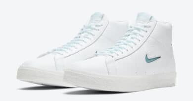 Pánské bílé tenisky Nike SB Zoom Blazer Mid Premium White/Glacier Ice-White-Summit White CU5283-100 kožené vysoké boty a obuv Nike