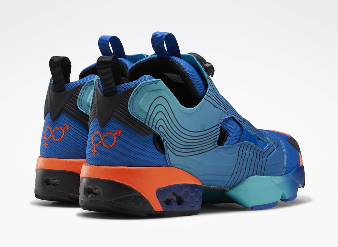 Pánské modré tenisky a boty Chromat x Reebok Instapump Fury Vector Blue/Glacier Blue-Black FY0826 nízké botasky a obuv Reebok