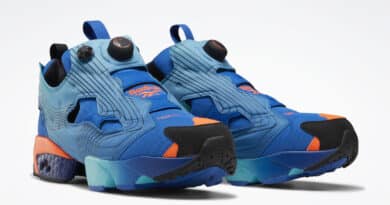 Pánské modré tenisky a boty Chromat x Reebok Instapump Fury Vector Blue/Glacier Blue-Black FY0826 nízké botasky a obuv Reebok