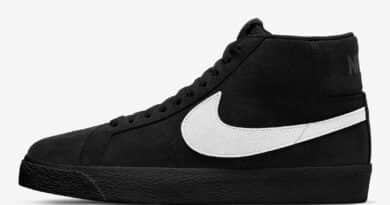 Pánské černé tenisky Nike SB Blazer Mid Black White 864349-007 semišové a vysoké kotníkové boty a obuv Nike