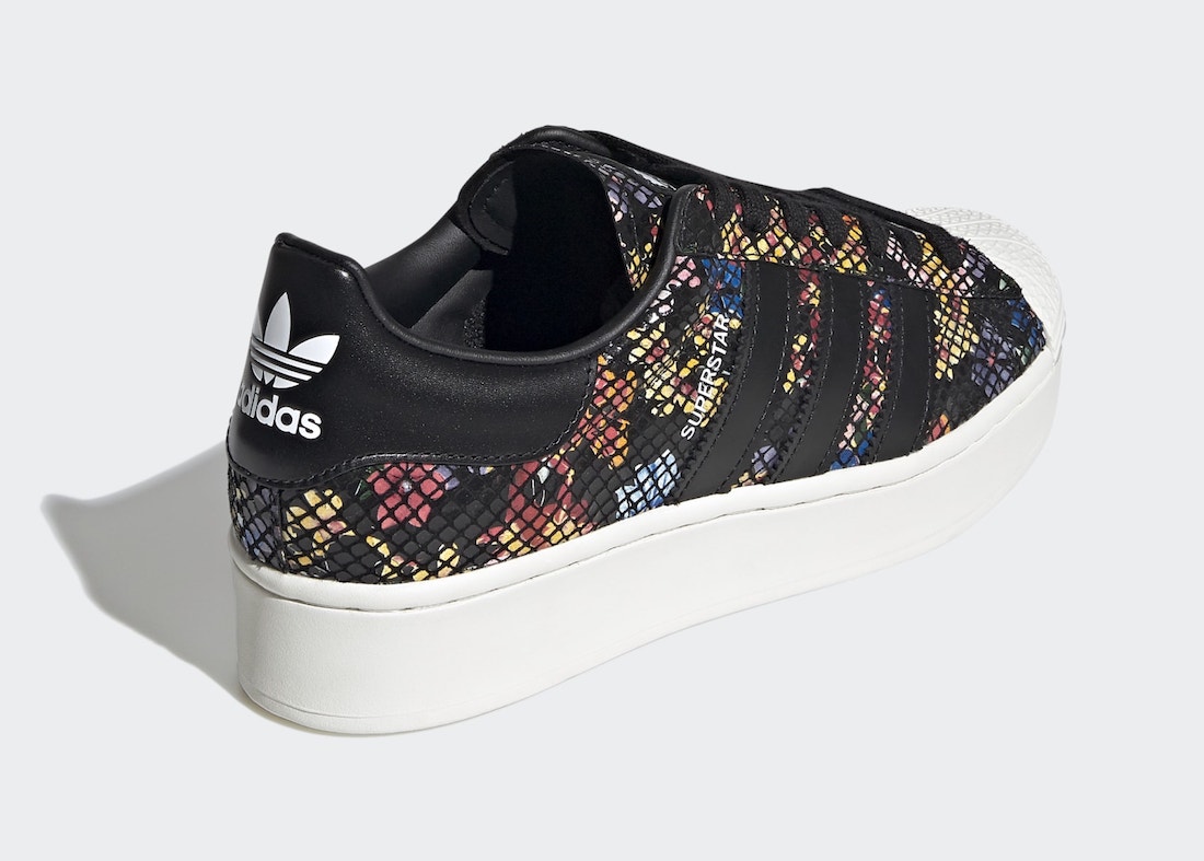 Pánské barevné tenisky a boty adidas Superstar Bold Core Black/Off White-Red FW3701 kožené nízké botasky a obuv adidas