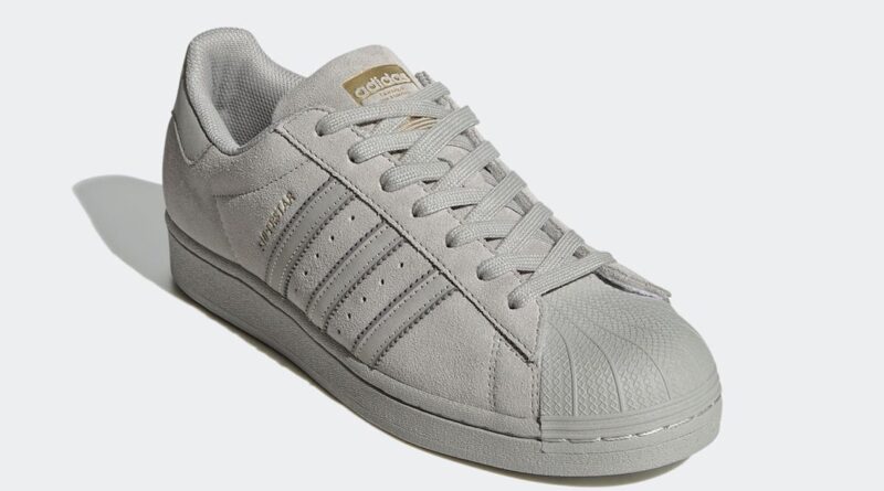 Pánské šedé tenisky a boty adidas Superstar Grey Suede Metal Gray/Dub Gray FY2321 semišové nízké botasky a obuv adidas