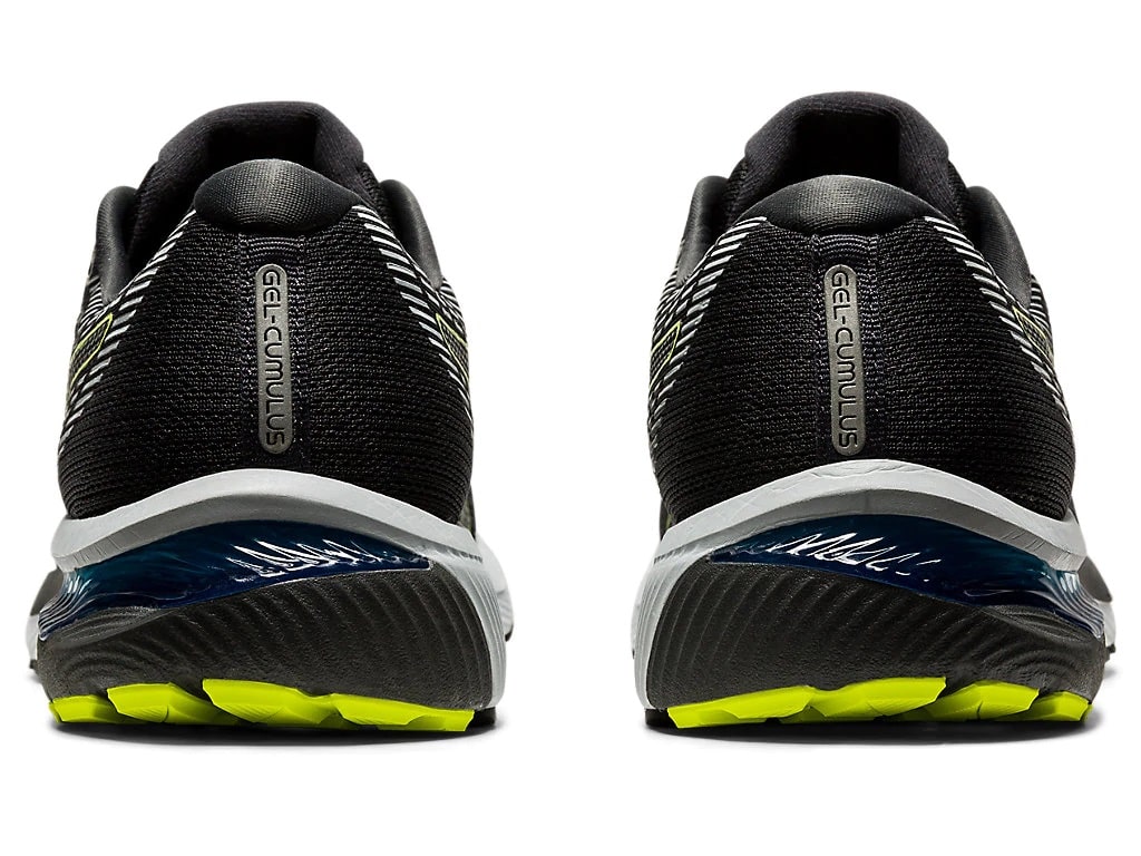 Pánské černé šedé tenisky a boty Asics Gel-Cumulus 22 Graphite Grey/Lime Zest 1011A862-020 nízké běžecké botasky a obuv Asics