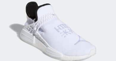 Pánské bílé tenisky a boty Pharrell x adidas NMD Hu White/Black/White GY0092 nízké sportovní botasky a obuv adidas