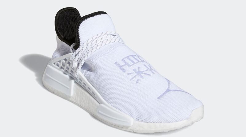 Pánské bílé tenisky a boty Pharrell x adidas NMD Hu White/Black/White GY0092 nízké sportovní botasky a obuv adidas