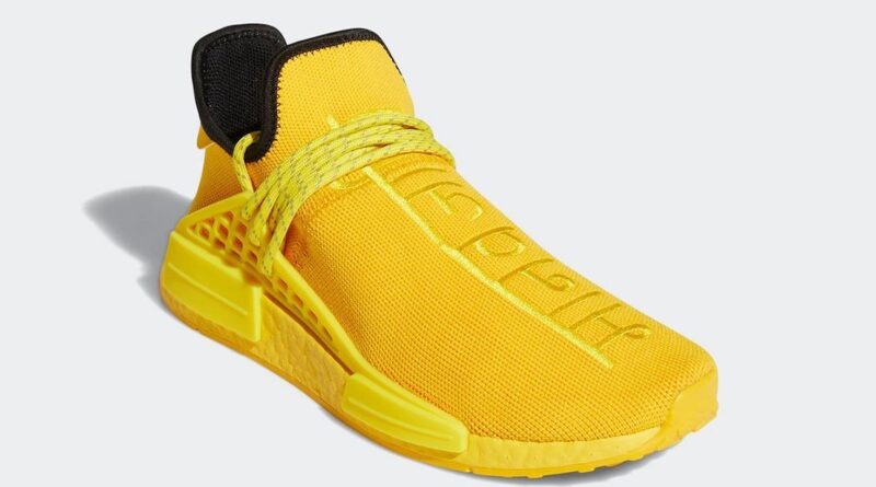 Pánské žluté tenisky a boty Pharrell x adidas NMD Hu Yellow/Black/Yellow GY0091 nízké sportovní botasky a obuv adidas