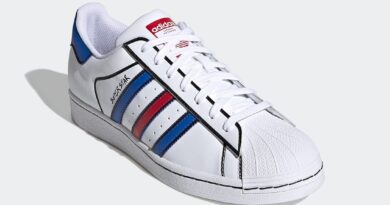 Pánské bílé tenisky a boty adidas Superstar Sharpie Cloud White/Blue-Core Black FY3116 kožené nízké botasky a obuv adidas