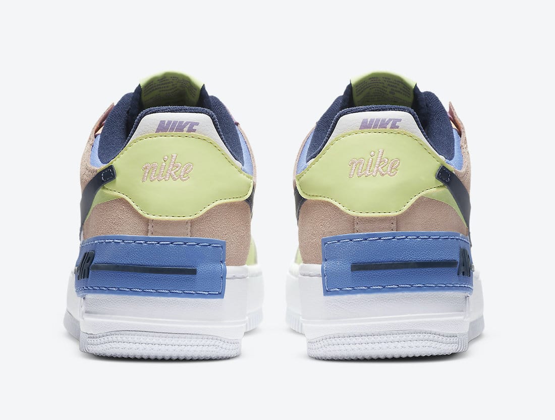 Pánské bílé tenisky Nike Air Force 1 Shadow Photon Dust/Royal Pulse-Barely Volt CU8591-001 kožené nízké boty a obuv Nike AF1