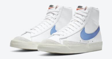 Pánské bílé tenisky Nike Blazer Mid 77 White/Royal Pulse-Hyper Crimson-Black CZ1055-111 kožené a vysoké kotníkové boty a obuv Nike