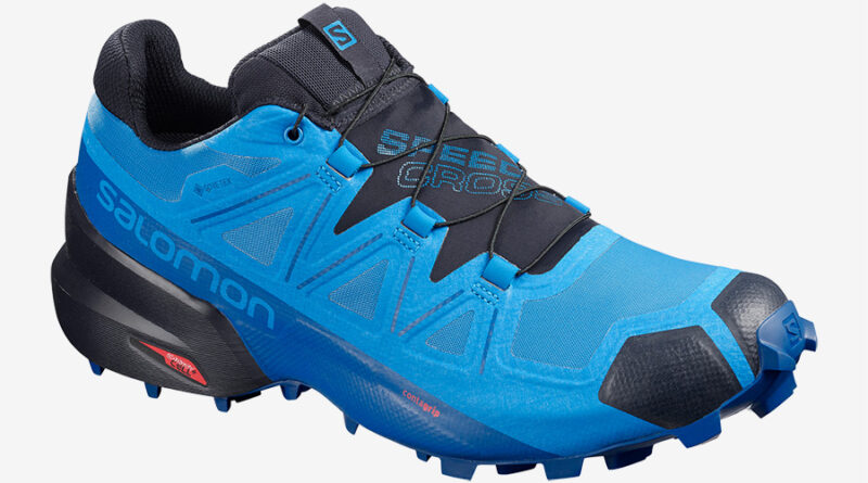 Pánské modré tenisky a boty Salomon Speedcross 5 GTX GORE-TEX Blue Aster/Lapis Blue/Navy Blazer 409571 běžecké botasky a obuv Salomon