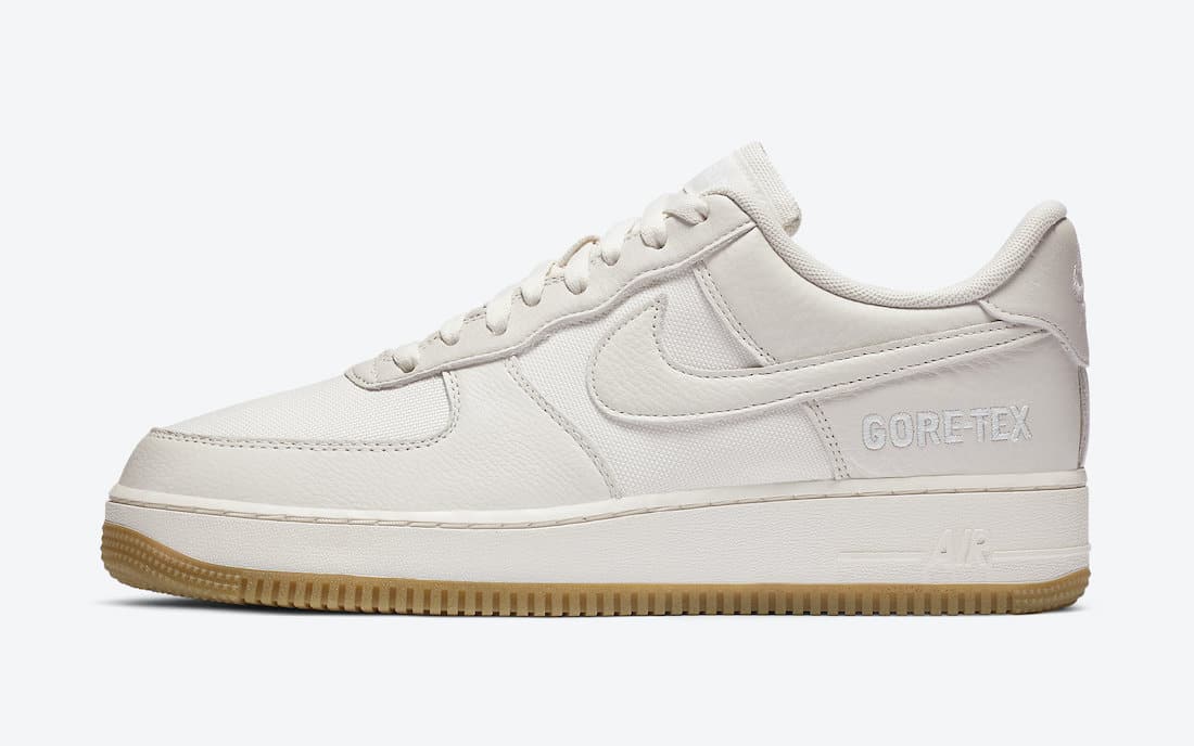 Pánské bílé tenisky Nike Air Force 1 Gore-Tex White Sail Cream Gum DC9031-001 nízké kožené boty a obuv Nike AF1