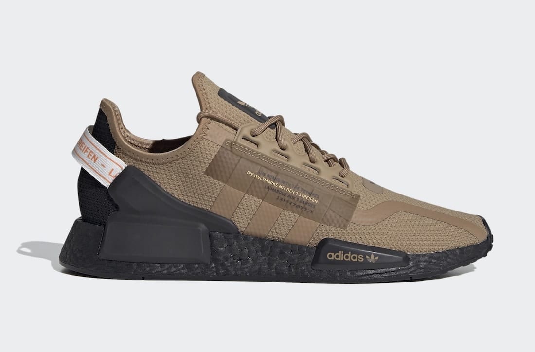 Pánské hnědé tenisky a boty adidas NMD R1 V2 Cardboard/Cardboard-Core Black FY6861 nízké sportovní botasky a obuv adidas