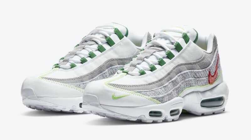 Pánské bílé tenisky a boty Nike Air Max 95 NRG White/Classic Green-Electric Green CU5517-100 nízké botasky a obuv Nike