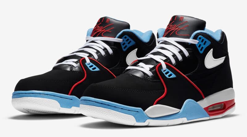 Pánské černé tenisky a boty Nike Air Flight 89 Black/White/Light Blue/Red DB5918-001 kotníkové botasky a obuv Nike