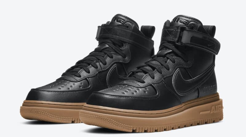 Pánské černé tenisky Nike Air Force 1 Gore-Tex Boot Black/Anthracite-Gum Medium Brown CT2815-001 vysoké kožené boty a obuv Nike AF1