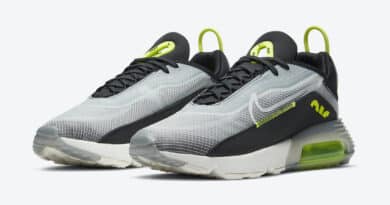 Pánské černé šedé tenisky a boty Nike Air Max 2090 Pure Platinum/Black-Lemon Venom CT1803-001 nízké sportovní botasky a obuv Nike