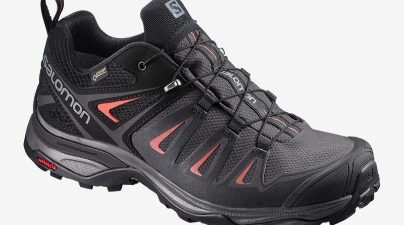 Dámské černé tenisky Salomon X Ultra 3 GTX W Magnet/Black/Mineral Red 398685 kotníkové turistické boty a obuv Salomon