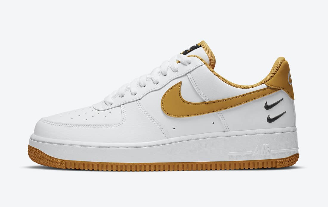 Pánské bílé tenisky a botasky Nike Air Force 1 Low Core White/Wheat CT2300-100 kožené nízké volnočasové boty a obuv Nike AF1