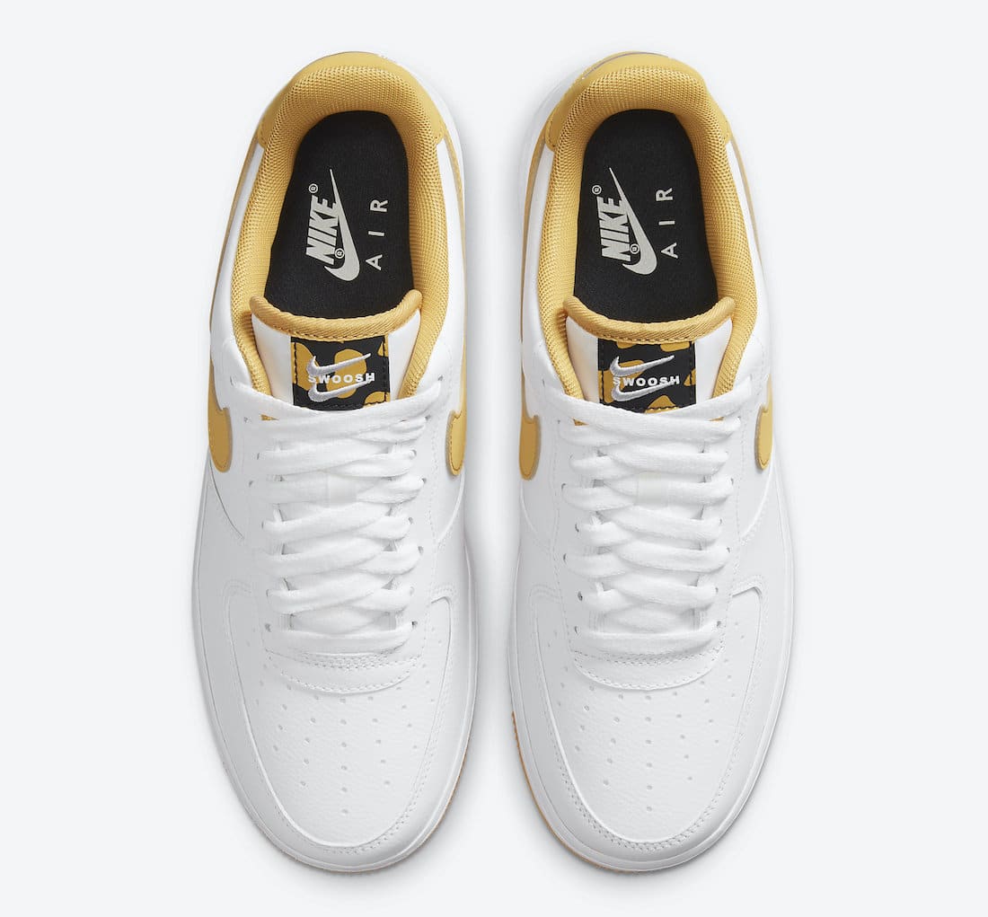 Pánské bílé tenisky a botasky Nike Air Force 1 Low Core White/Wheat CT2300-100 kožené nízké volnočasové boty a obuv Nike AF1