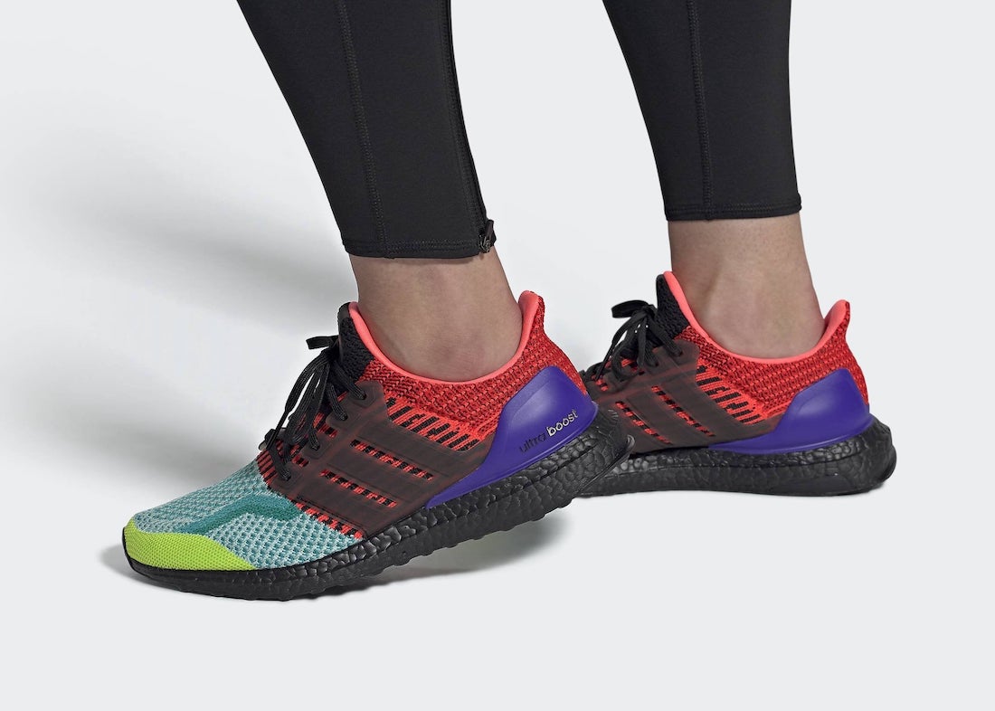 Pánské barevné tenisky a botasky adidas Ultra Boost DNA Solar Slime/Core Black-Night Flash EG5923 nízké běžecké boty a obuv Adidas