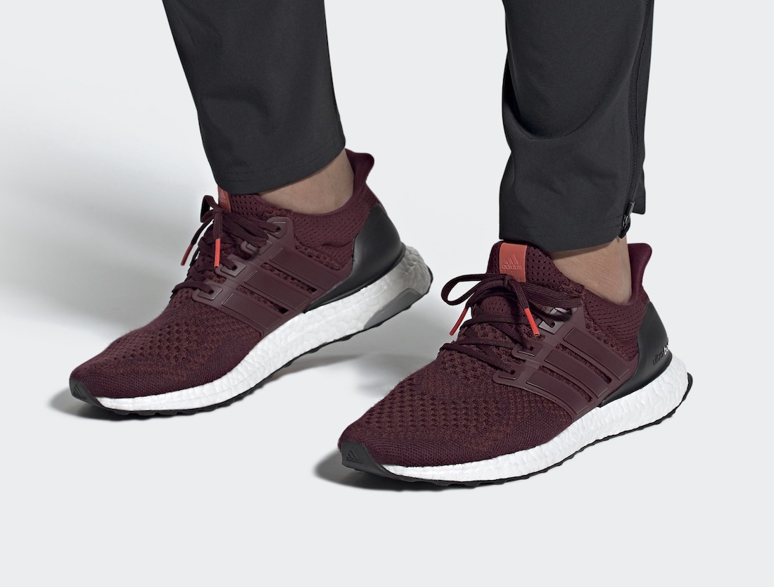 Pánské vínové tenisky a botasky adidas Ultra Boost 1.0 Maroon/Maroon-Black AF5836 nízké běžecké boty a obuv Adidas