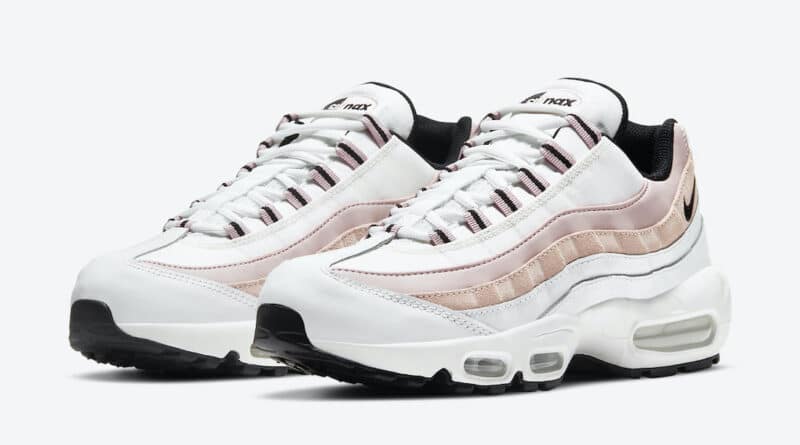 Pánské bílé tenisky a boty Nike Air Max 95 Summit White/Black-Champagne CV8828-100 sportovní nízké botasky a obuv Nike