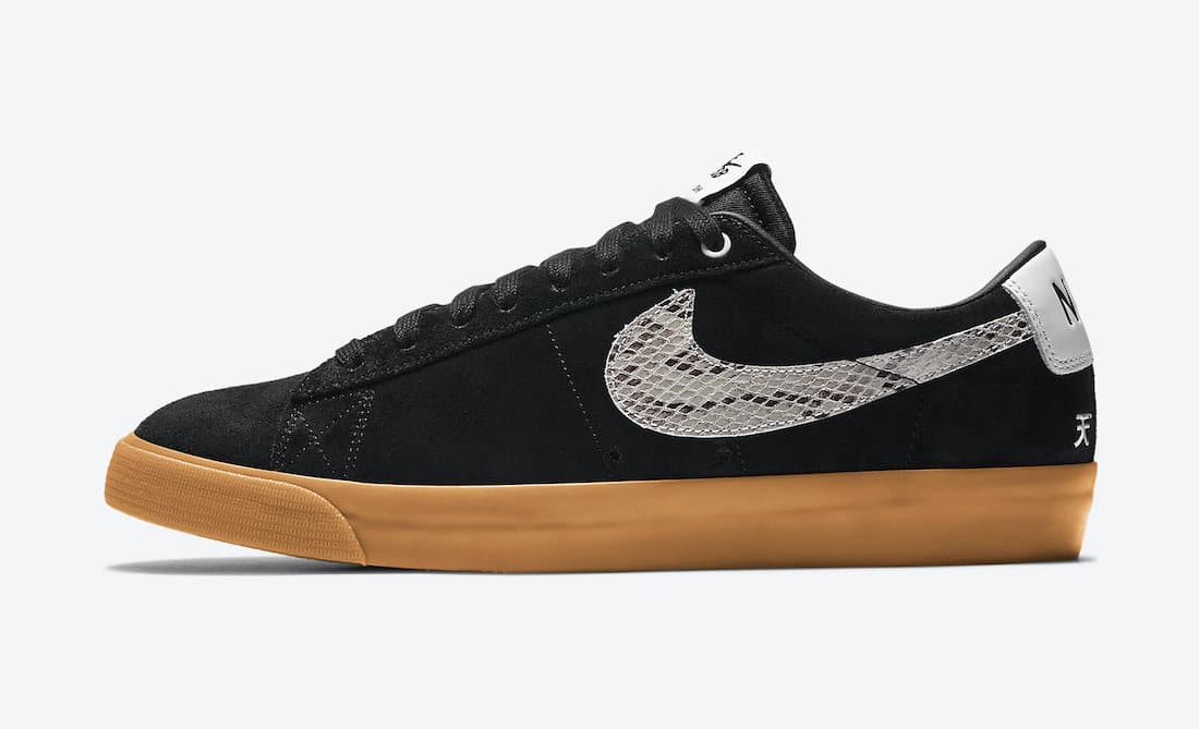 Pánské černé tenisky a boty Wacko Maria x Nike SB Blazer Low Black/White-Gum DA7257-001 nízké skate botasky a obuv Nike