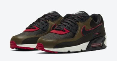 Pánské černé hnědé tenisky a boty Nike Air Max 90 Velvet Brown/University Red-Yukon Brown-Black CT1686-200 nízké botasky a obuv Nike