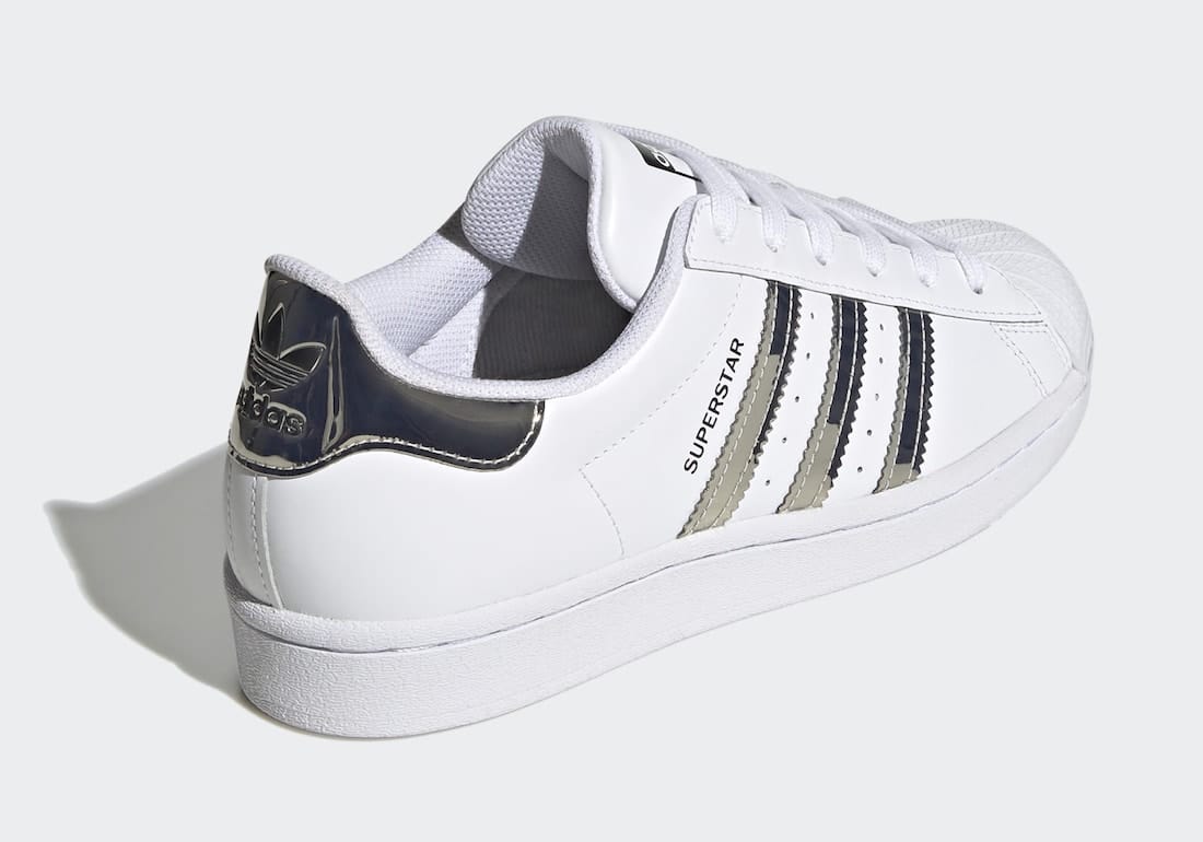 Pánské bílé tenisky a boty adidas Superstar Cloud White/Silver Metallic-Core Black FW3915 kožené nízké botasky a obuv adidas