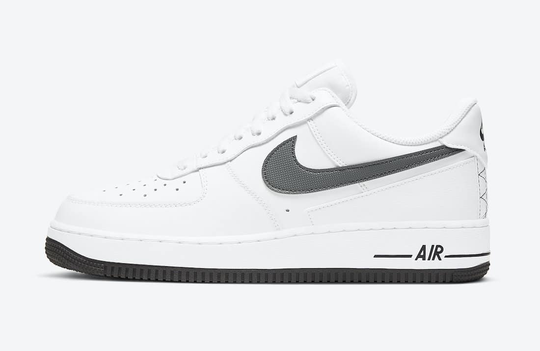 Pánské bílé tenisky a botasky Nike Air Force 1 Low White/Black/Grey-Dark Grey DD7113-100 nízké kožené boty a obuv Nike AF1