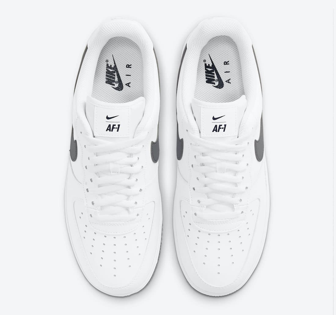 Pánské bílé tenisky a botasky Nike Air Force 1 Low White/Black/Grey-Dark Grey DD7113-100 nízké kožené boty a obuv Nike AF1