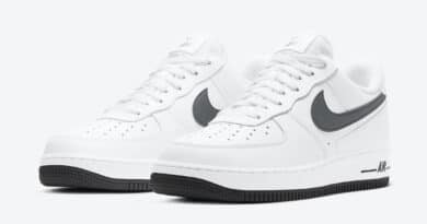 Pánské bílé tenisky a botasky Nike Air Force 1 Low White/Black/Grey-Dark Grey DD7113-100 nízké kožené boty a obuv Nike AF1