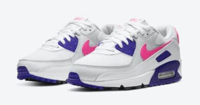 Dámské bílé tenisky a boty Nike Air Max 90 WMNS White/Vast Grey-Pink Blast-Concord DC9209-100 sportovní nízké botasky a obuv Nike