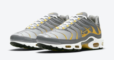 Pánské šedé žluté tenisky a boty Nike Air Max Plus White/Black/Grey-Yellow DD7111-001 nízké sportovní botasky a obuv Nike