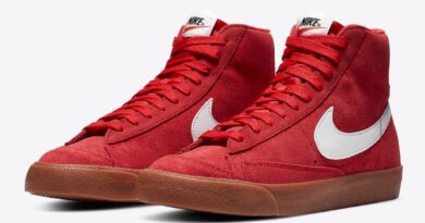 Pánské červené tenisky Nike Blazer Mid Suede Black/White/University Red-Gum CI1172-600 vysoké semišové kotníkové boty a obuv Nike