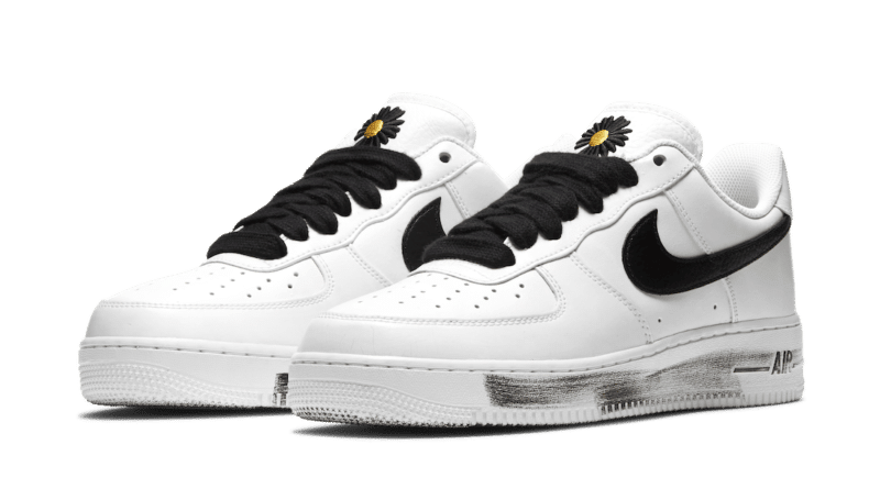 Pánské bílé tenisky a botasky PEACEMINUSONE x Nike Air Force 1 Para-Noise White/Black-White DD3223-100 nízké kožené boty a obuv Nike AF1