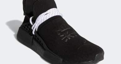 Pánské černé tenisky a boty Pharrell x adidas NMD Hu Black/White/Black GY0093 nízké sportovní botasky a obuv adidas