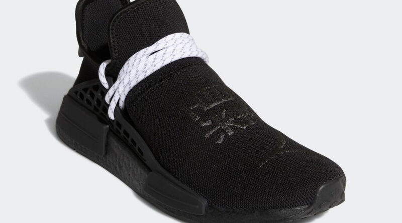 Pánské černé tenisky a boty Pharrell x adidas NMD Hu Black/White/Black GY0093 nízké sportovní botasky a obuv adidas