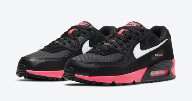 Pánské černé růžové tenisky a boty Nike Air Max 90 Black/White-Racer Pink DB3915-003 sportovní nízké botasky a obuv Nike