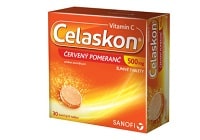 Celaskon červený pomeranč šumivé tablety 500 mg 30 tablet