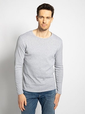 Pánské světle šedé tričko G-Star Long Sleeve Top heather light grey