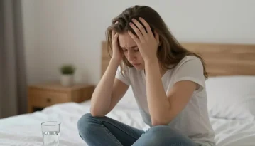 Nízký krevní tlak a únava – žena cítící slabost a vyčerpání