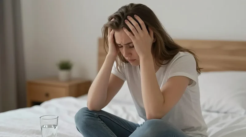 Nízký krevní tlak a únava – žena cítící slabost a vyčerpání