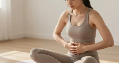 žena praktikuje dechové cvičení pro uklidnění nervového systému